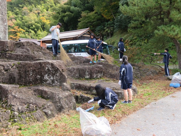 島根中央高校・大森小学校清掃活動